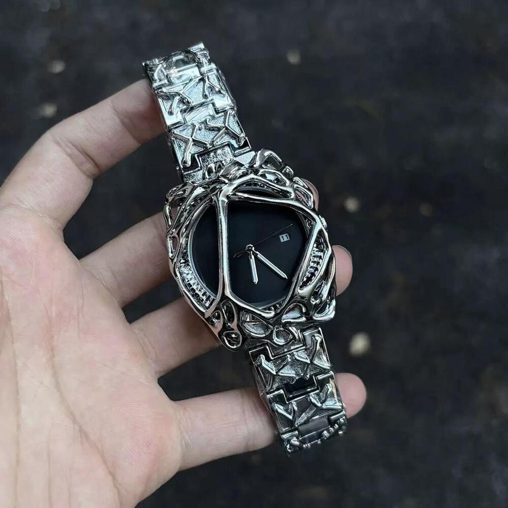 Alabaster Industries Style Watch Silver Chrome Brutalist Cyber Y2K Archive New